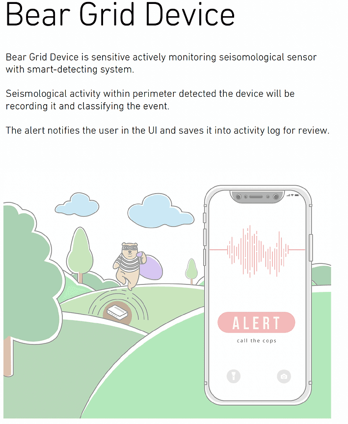 Bear Grid Device mobile alert screen
